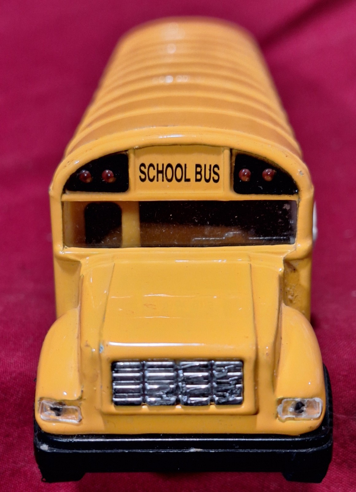 Toysmith 5” School Bus Yellow Metal Die Cast Pullback Action EUC