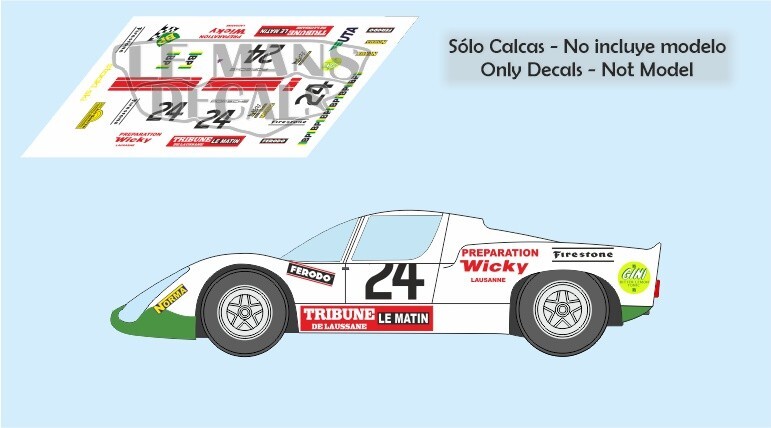 Decals Porsche 907 Le Mans 1972 24 1:32 1:43 1:24 1:18 64 87 slot decals