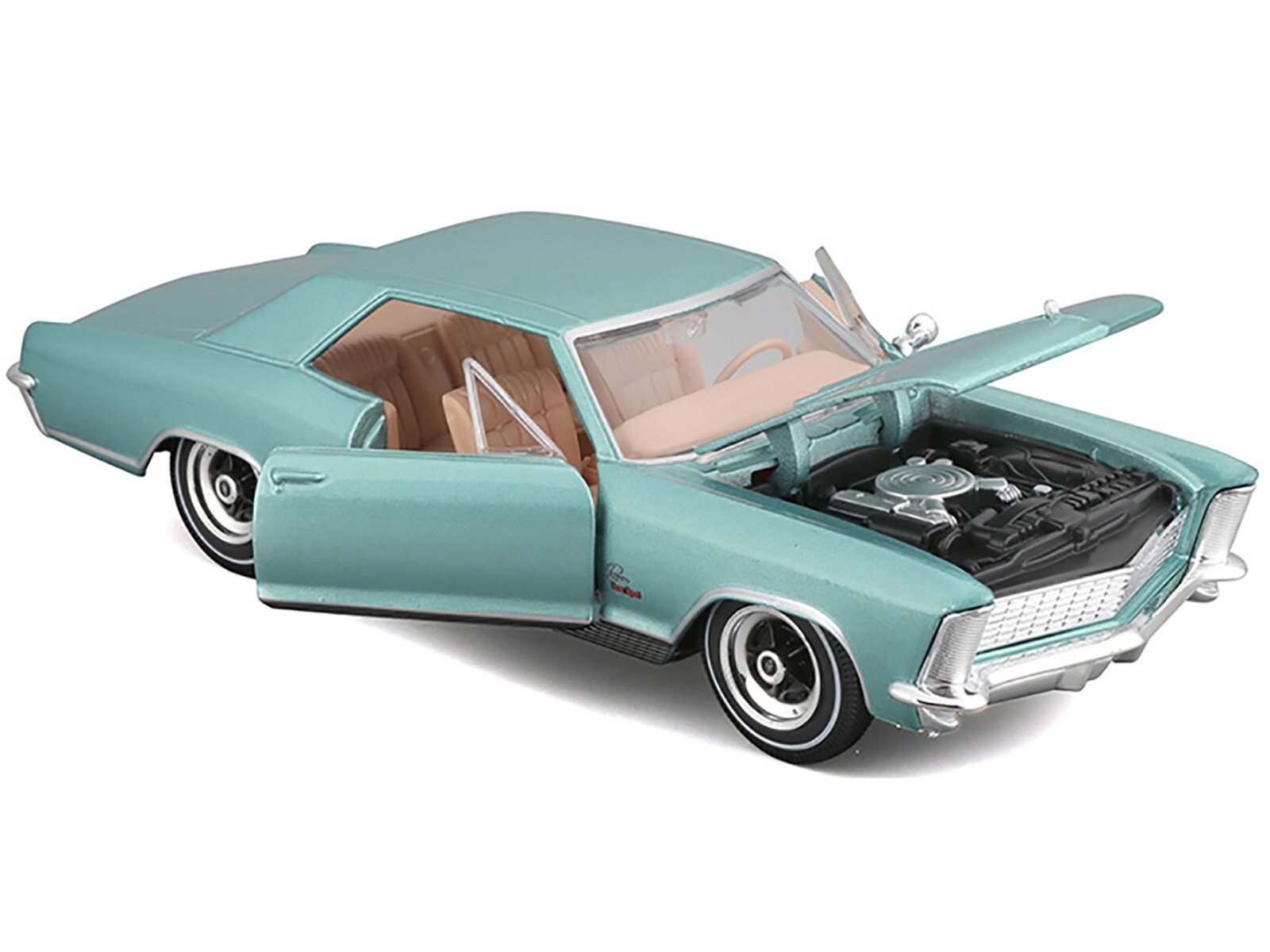 1965 BUICK RIVIERA GRAN SPORT LIGHT BLUE 1/26 DIECAST MODEL CAR BY MAISTO 31214