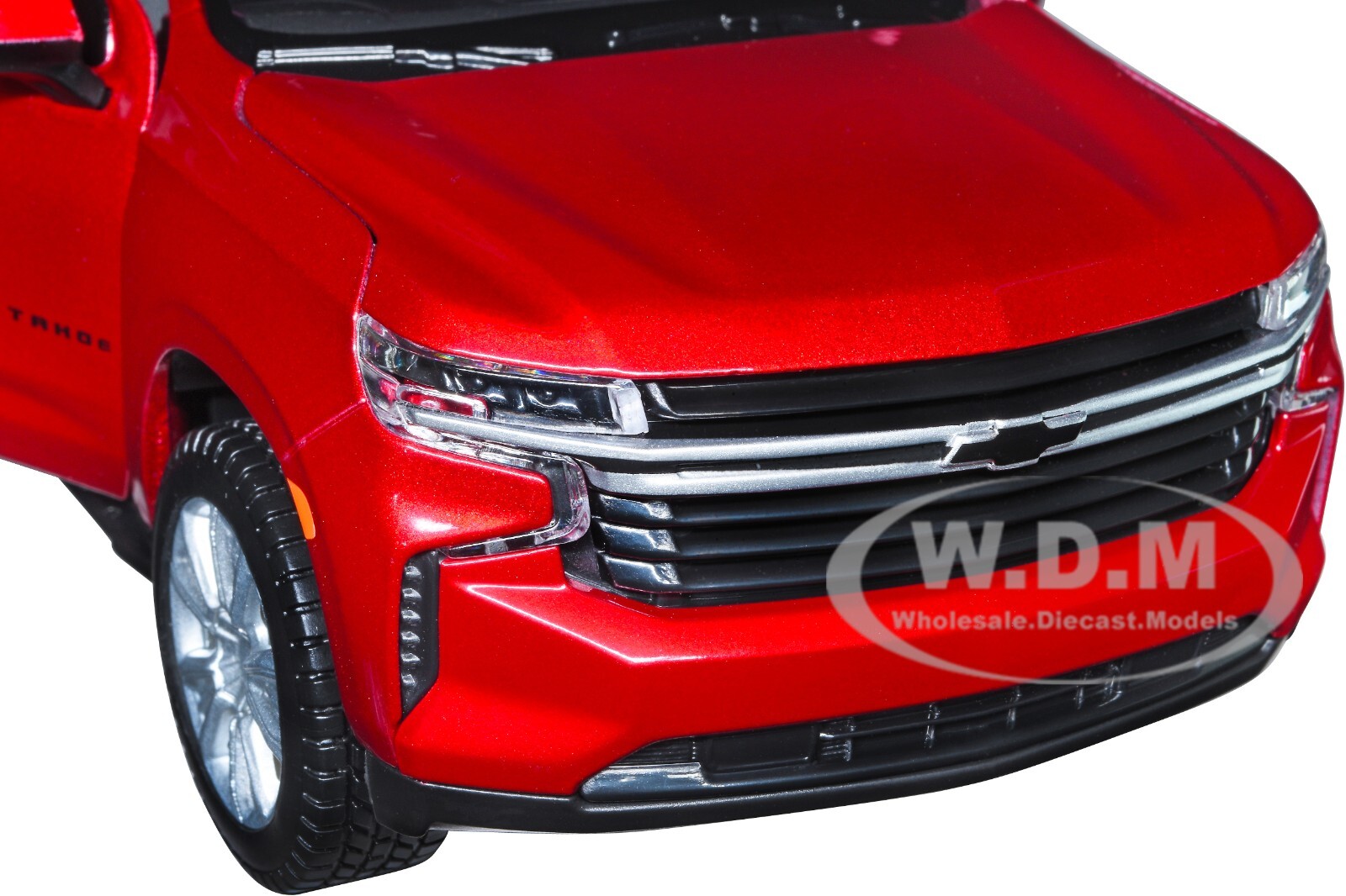 2021 CHEVROLET TAHOE RED METALLIC 1/26 DIECAST MODEL CAR BY MAISTO 31533