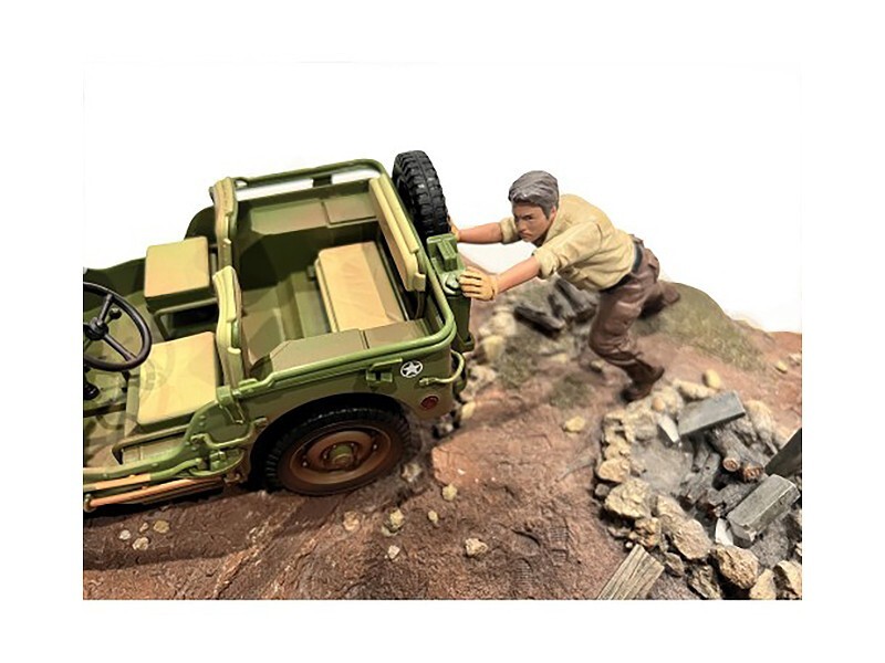 “4X4 MECHANIC” FIGURE 5 FOR 1/18 SCALE MODELS BY AMERICAN DIORAMA 18015