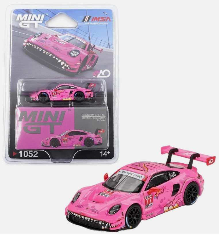 Mini GT 1:64 Porsche 911 GT3 R #77 AO Racing 2024 IMSA Road America MGT01052 HTF