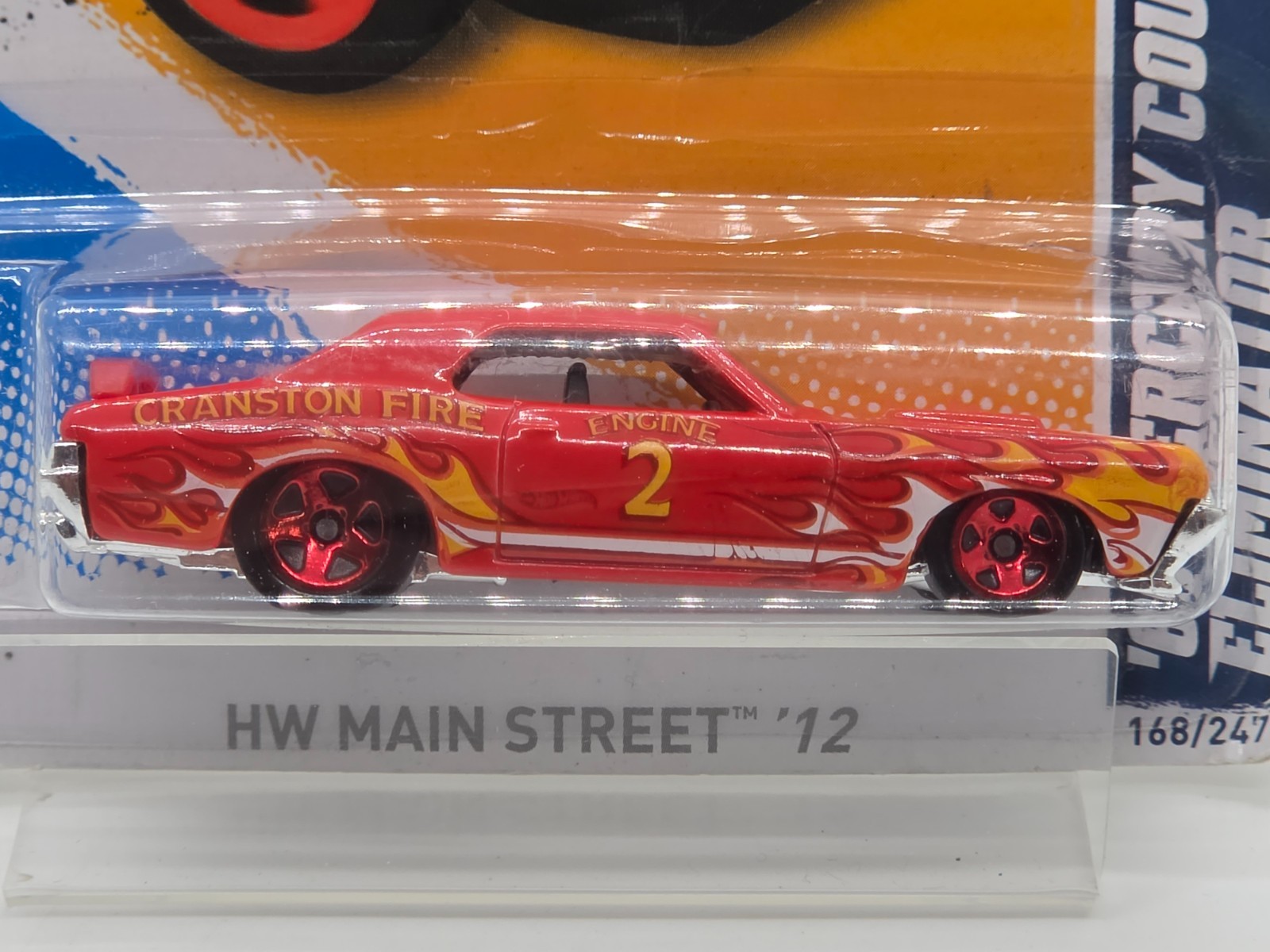 2012 Hot Wheels ’68 Mercury Cougar Eliminator HW Main Street Red 8/10 #168/247
