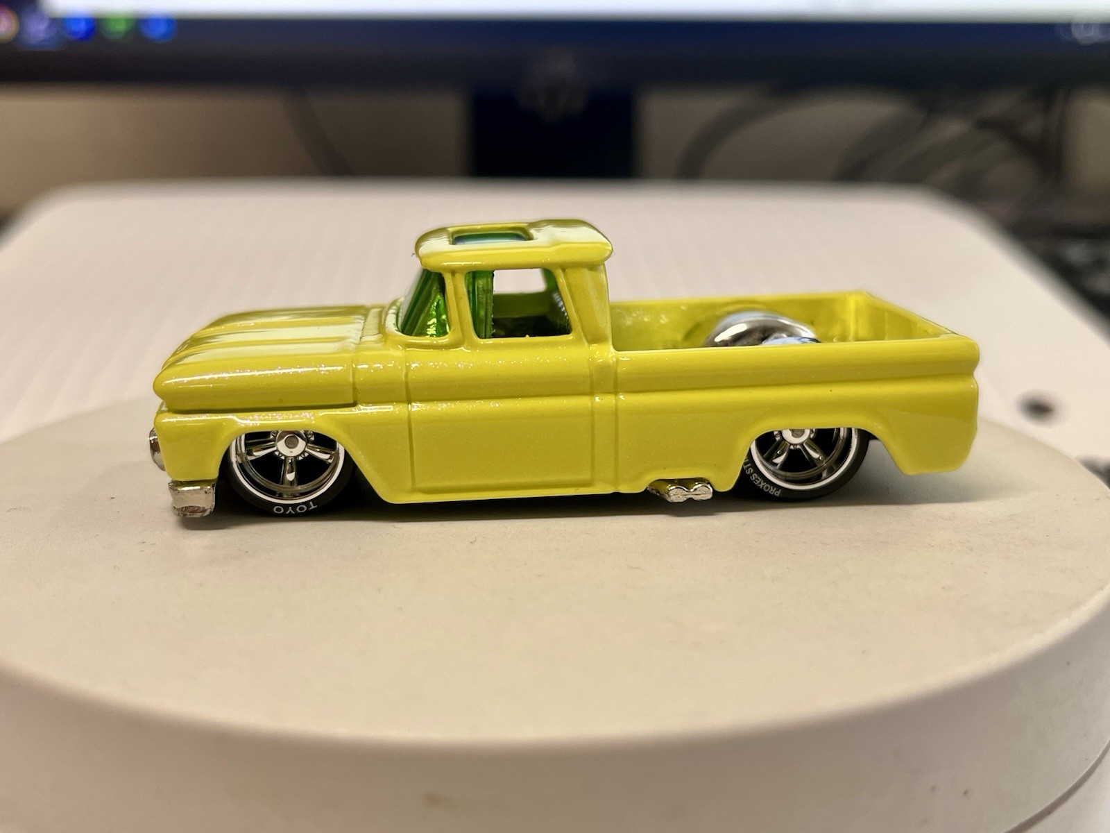 Hot Wheels ‘62 Chevy Truck Custom Yellow Pearl Paint & Wheel Swap