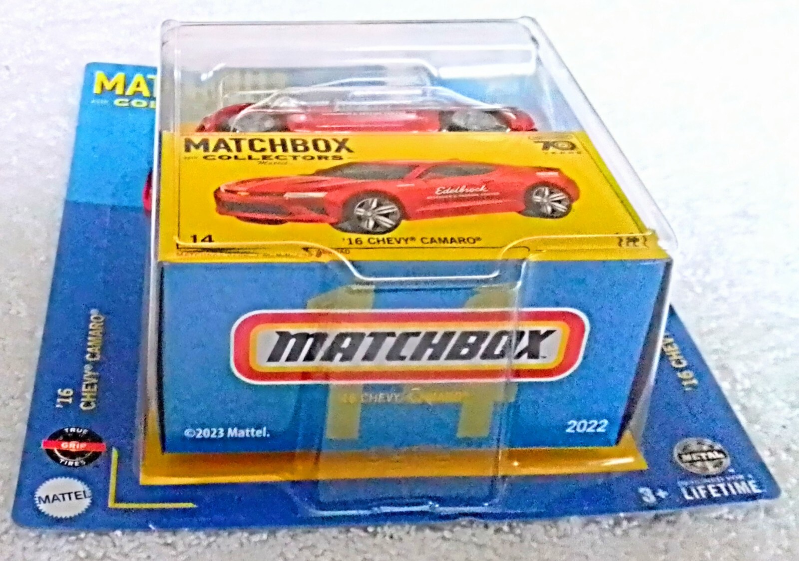 2023 Matchbox Collectors Red ’16 CHEVY CAMARO Car 70 Years Series 14 of 22