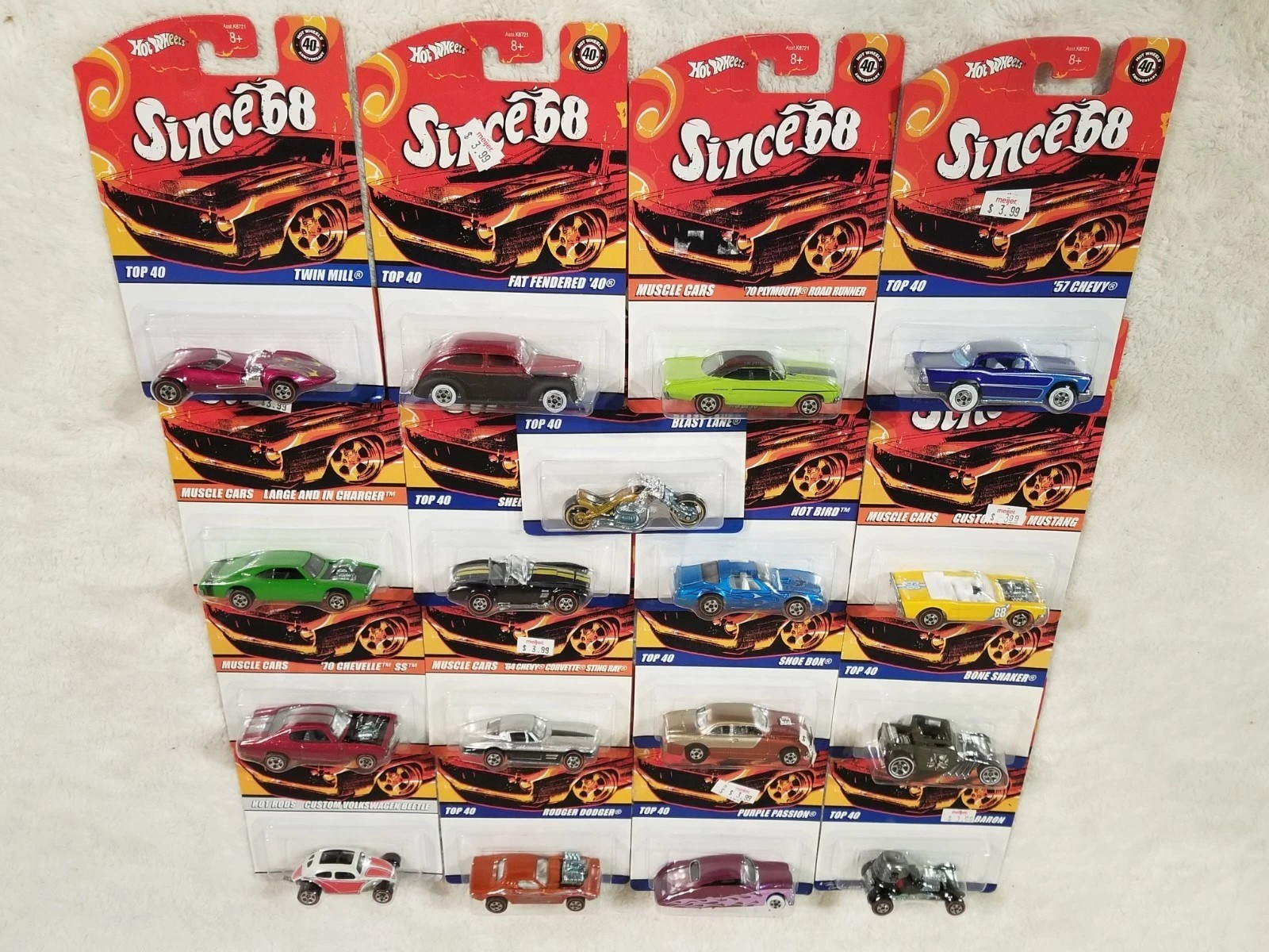 Hot Wheels 40th Anniversary Since ’68 Top 40 Lot 17 57 Chevy Red Baron Beetle