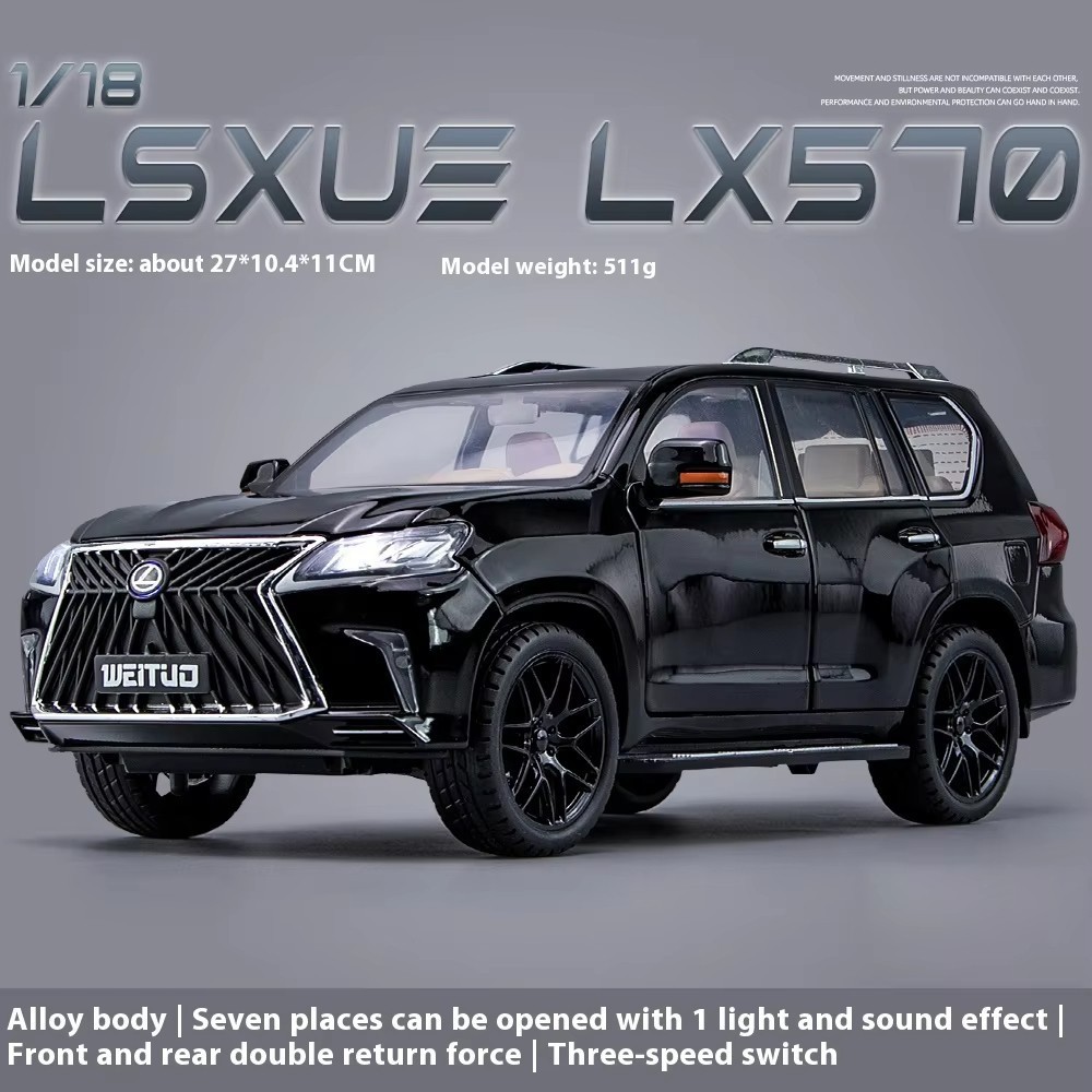 1:18 LEXUS LX570 Off-Road Car Diecast Alloy Metal Model Collection Kids Gift NEW