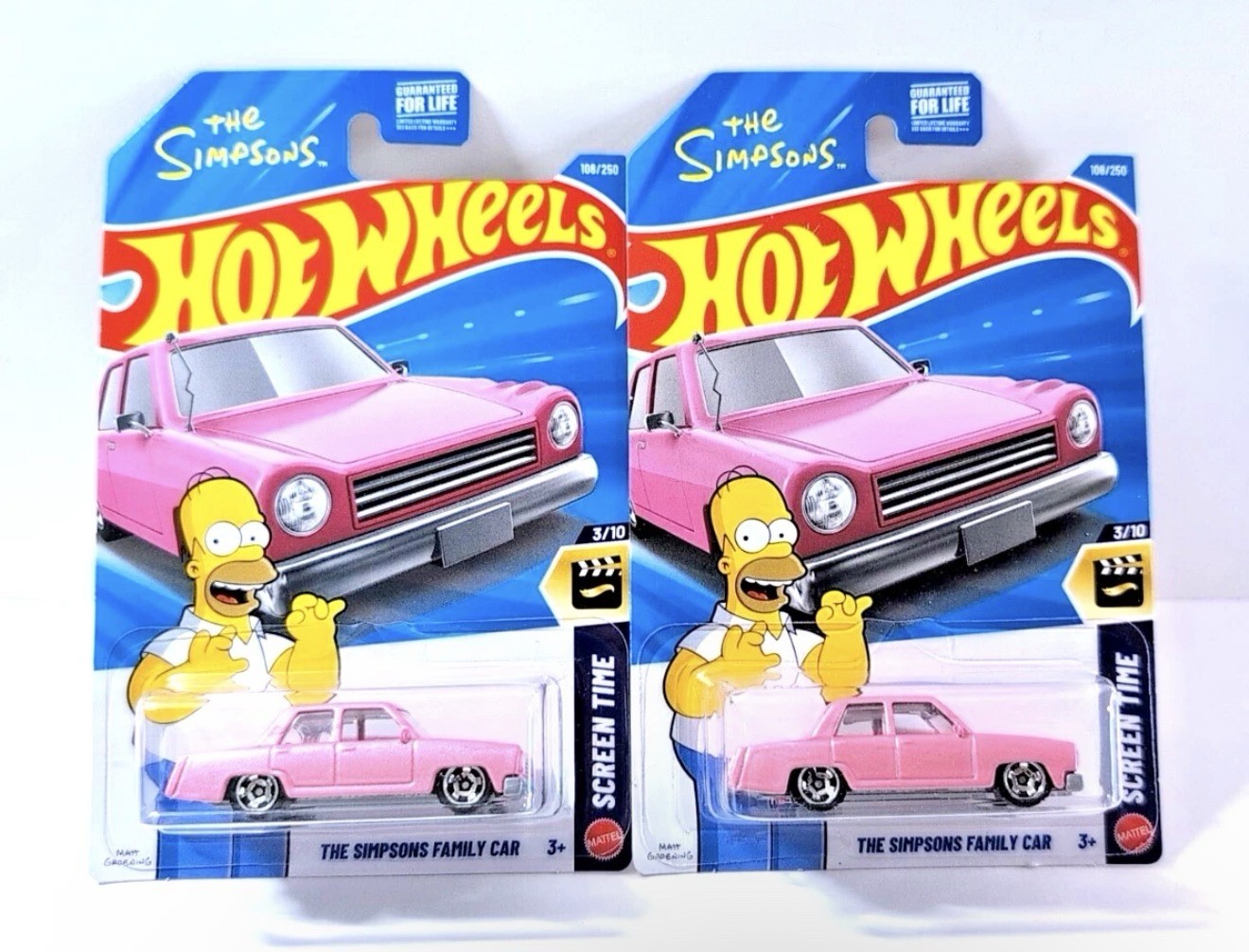 2026 Hot Wheels Mainline The Simpsons Family Car Series Screen Time Lot of 2