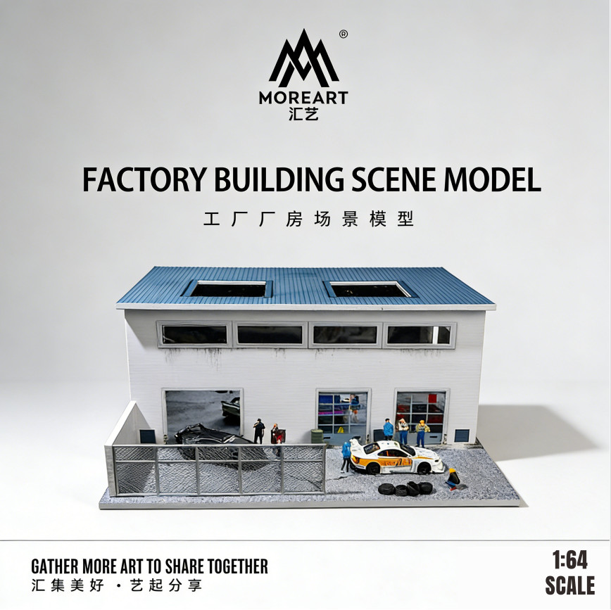 Diorama 1/64 Parking Lot Model LED Lighting Factory Garage Scene Model Toy US