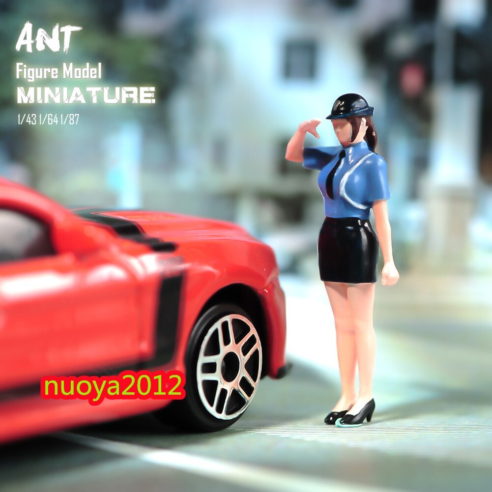 5pc 1/87 Police Girl Scene Props Miniatures Figures Model For Cars Vehicles Toys