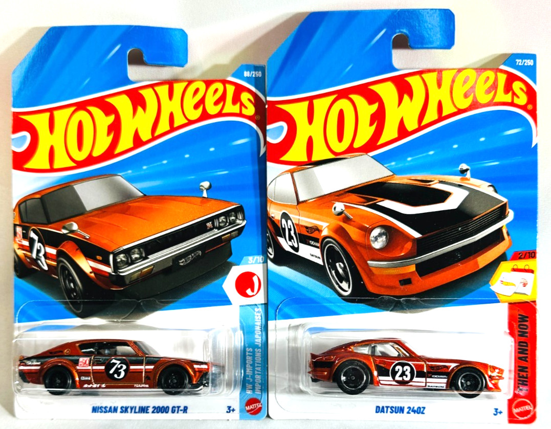 Lot of 2 – Hot Wheels 2026 – Nissan Skyline 2000 & Datsun 240Z – Int’L Cards