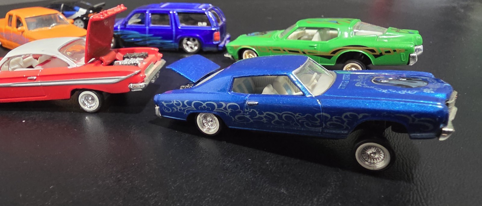 Lowrider Toy Cars. Moveable Wheels.Dub Trucks. Hot Wheels. Vintage 90s Cars lot!