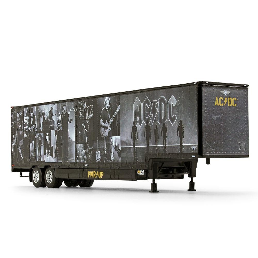 First Gear DCP 1/64 Black AC/DC Power Up Peterbilt Semi with Trailer 69-1064
