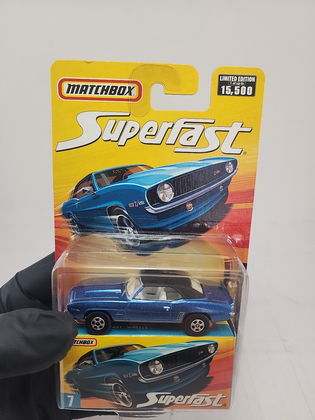 Matchbox Superfast #7 Blue 1969 CHEVY CAMARO Z/28 Limited Edition