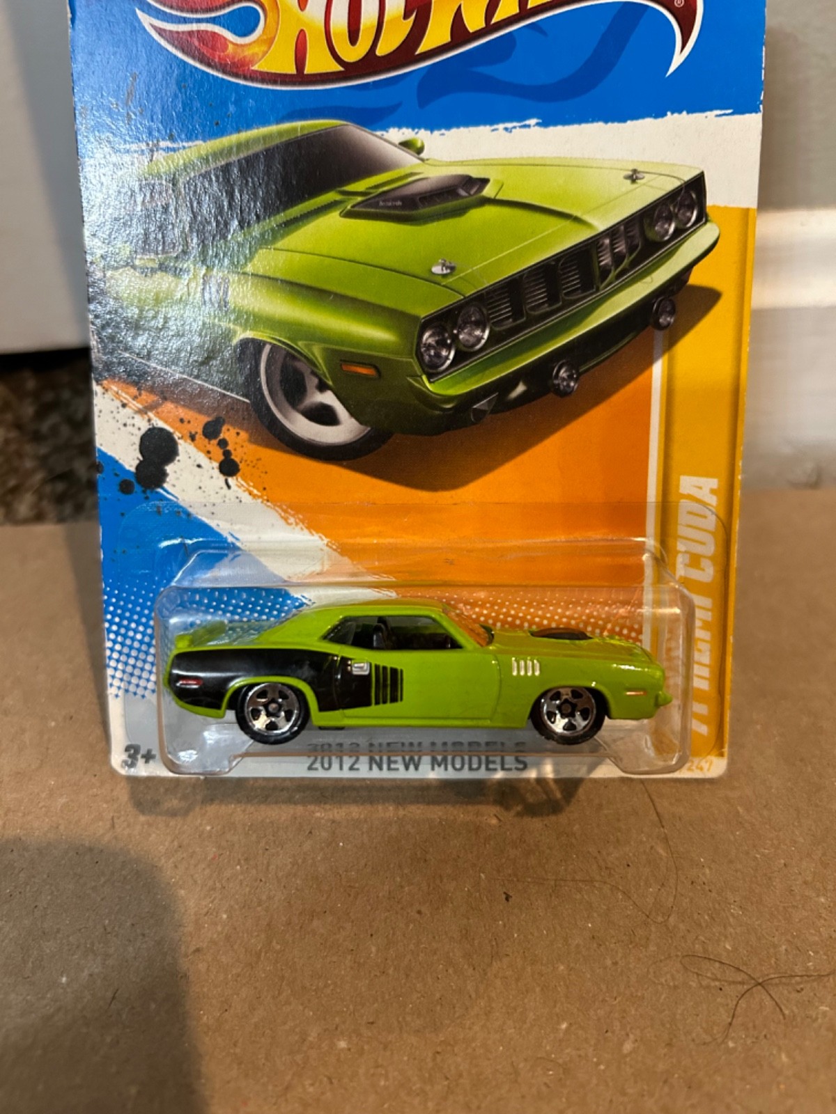 Hot Wheels 71 HEMI CUDA Plymouth – 2012 Hot Wheels New Models #48 – Green MOPAR