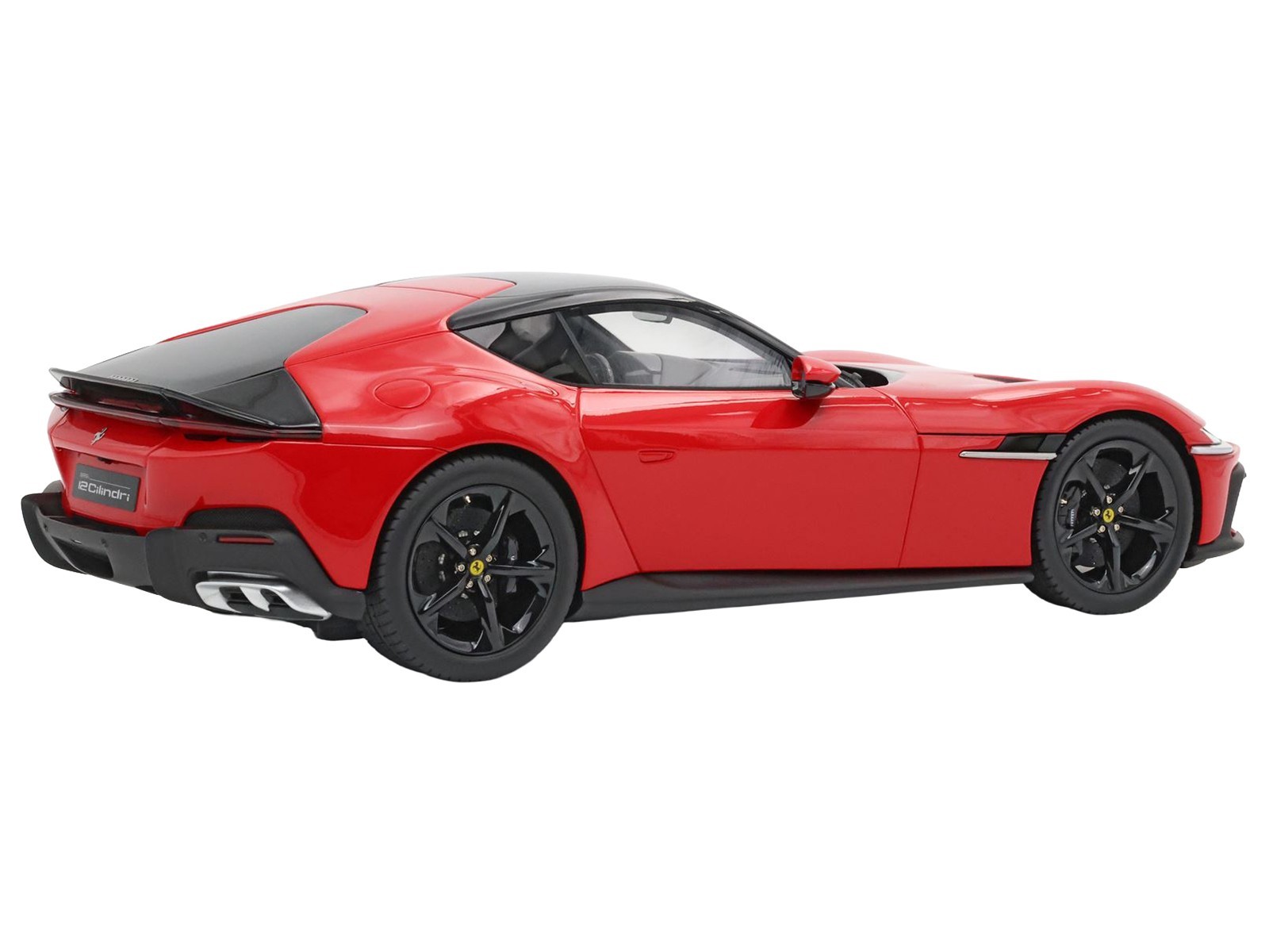 FERRARI 12CILINDRI ROSSO CORSA RED & DISPLAY CASE 1/18 MODEL CAR BY BBR P18248 A