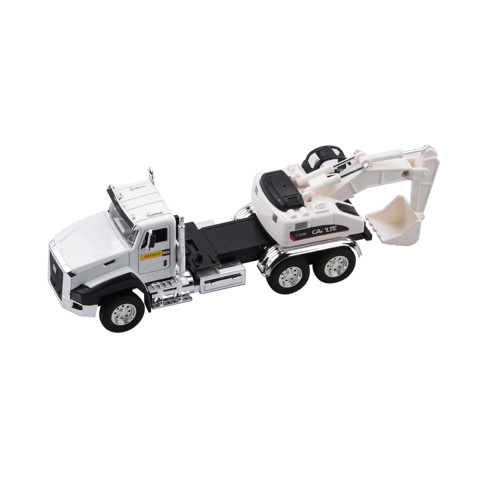 1:50 Engineering Alloy Truck Model Car Kid Toy Vehicle Gift/Decoration Pull Back