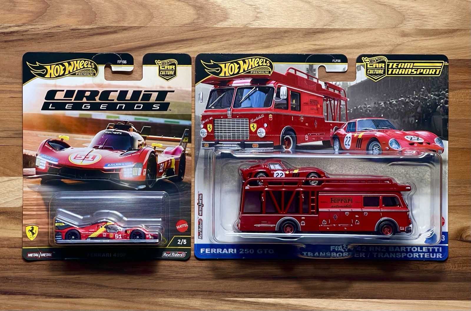2025 Hot Wheels Premium Ferrari Lot of 5 499P – LaFerrari – F50 – 250 GTO – 330P