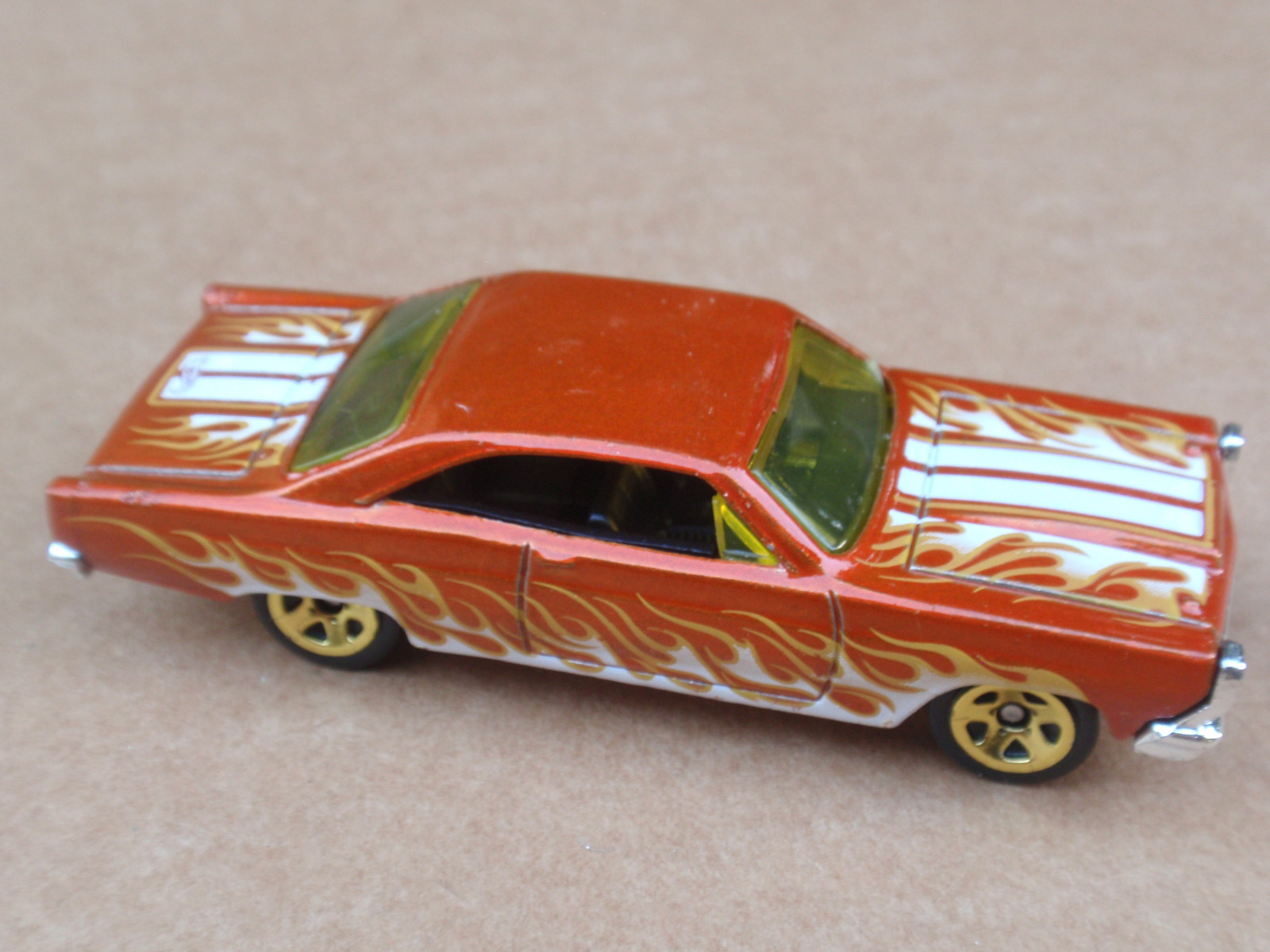 2016 Hot Wheels 66 FORD 427 FAIRLANE 95/250 Flames LOOSE Orange KMART COLOR