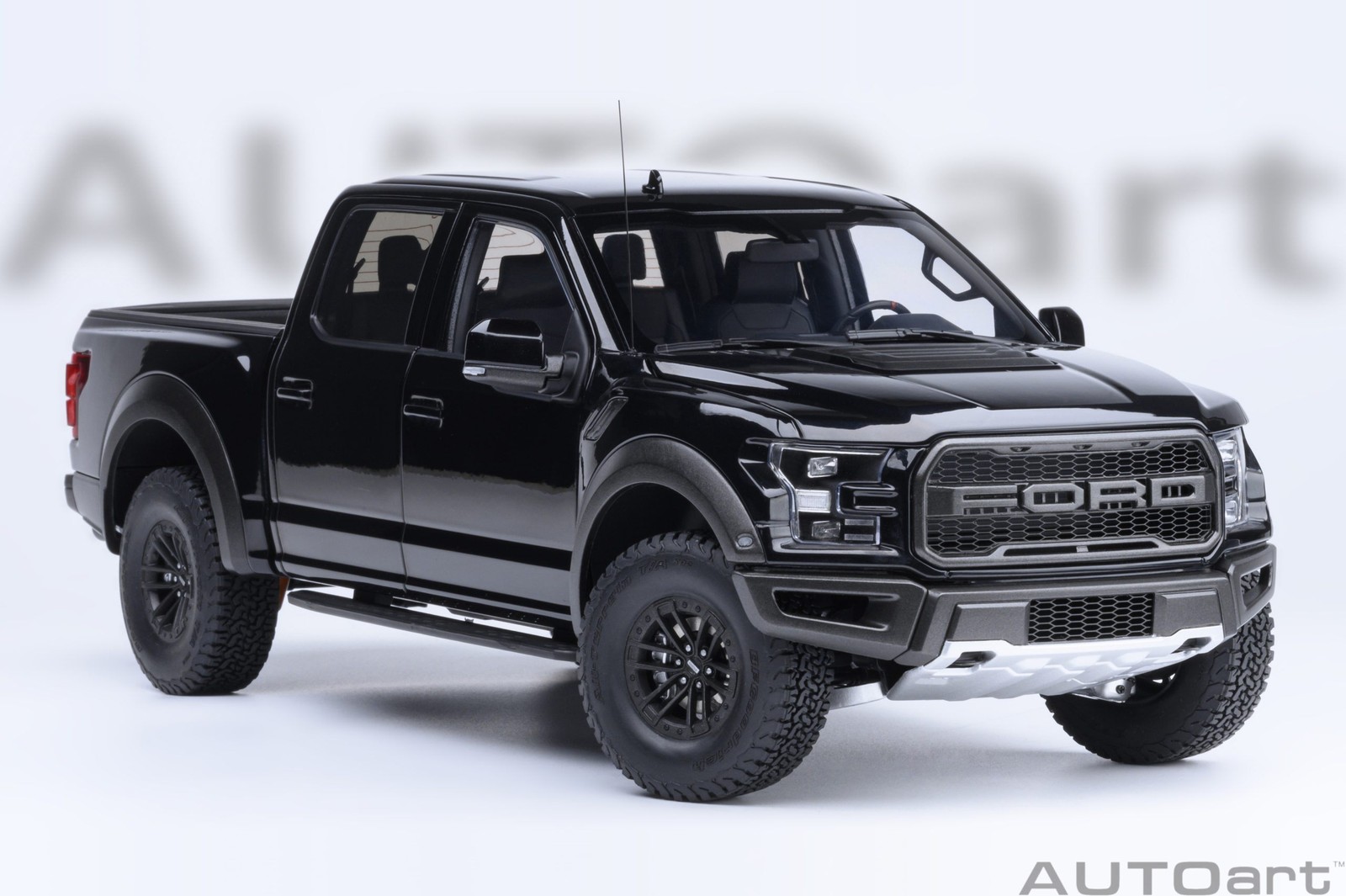 2019 Ford F-150 Raptor Supercrew Agate Black in 1:18 scale by AUTOart