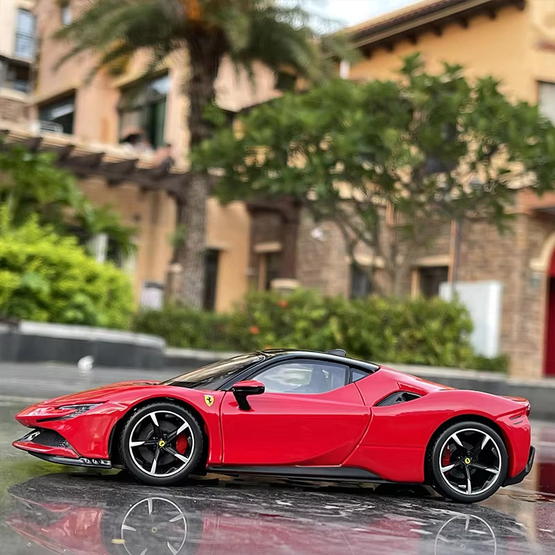 Bburago 1:24 Ferrari SF90 Alloy Sports Car Model Diecast Metal Racing Vehicle Ca