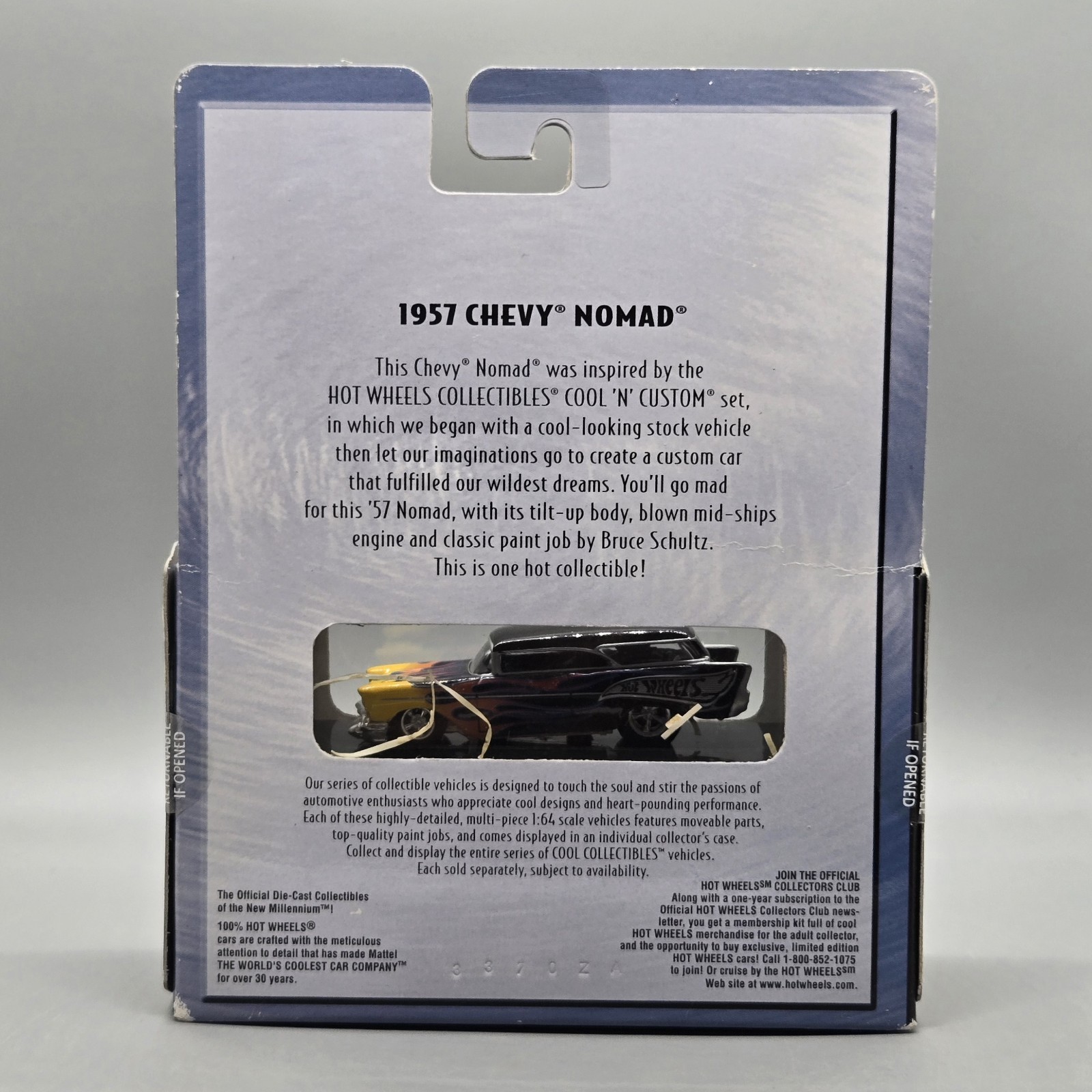 1957 Chevy Nomad Black Flames 29697 2000 Hot Wheels 100%