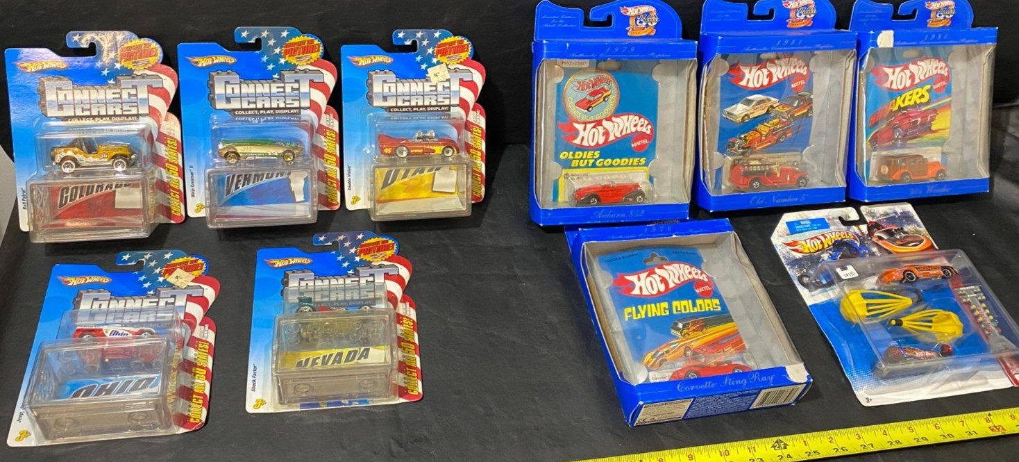 Hot Wheels 30th anniversary & Connect Cars diecast lot 1:64 w/ dragster