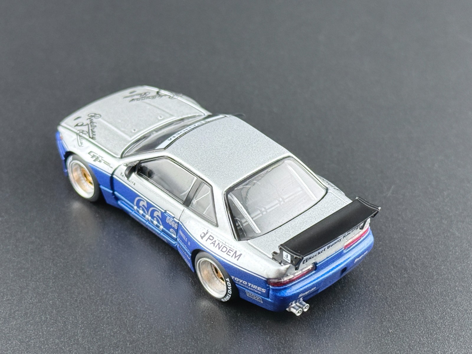 Pop Race Pandem Silvia S13 Moontech Blue 640264 1/64