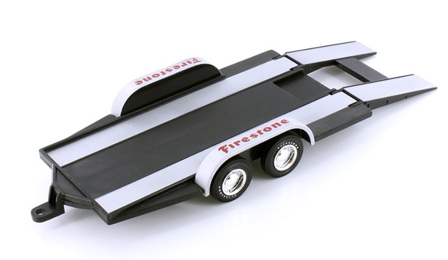 SHOWCASTS CAR TRAILER FIRESTONE 1:24 SCALE
