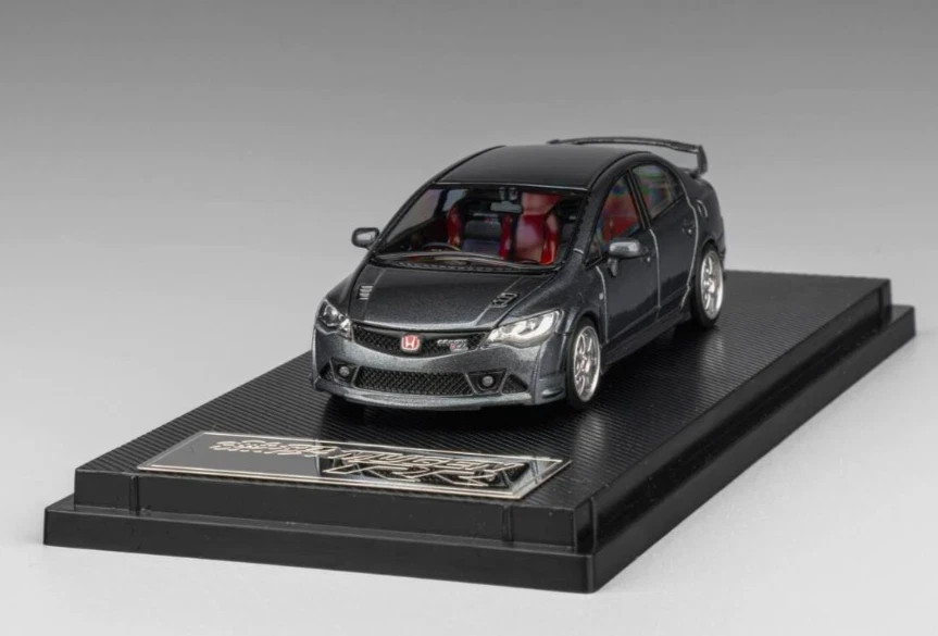 HONDA CIVIC FD2 MUGEN POWER HOOD COMES OFF 1/64 DIECAST CAR BY MICRO TURBO MT
