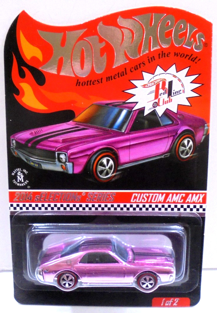 Hot Wheels Red Line Club 2014 Custom AMC AMX Pink Limited Edition 1793-3126