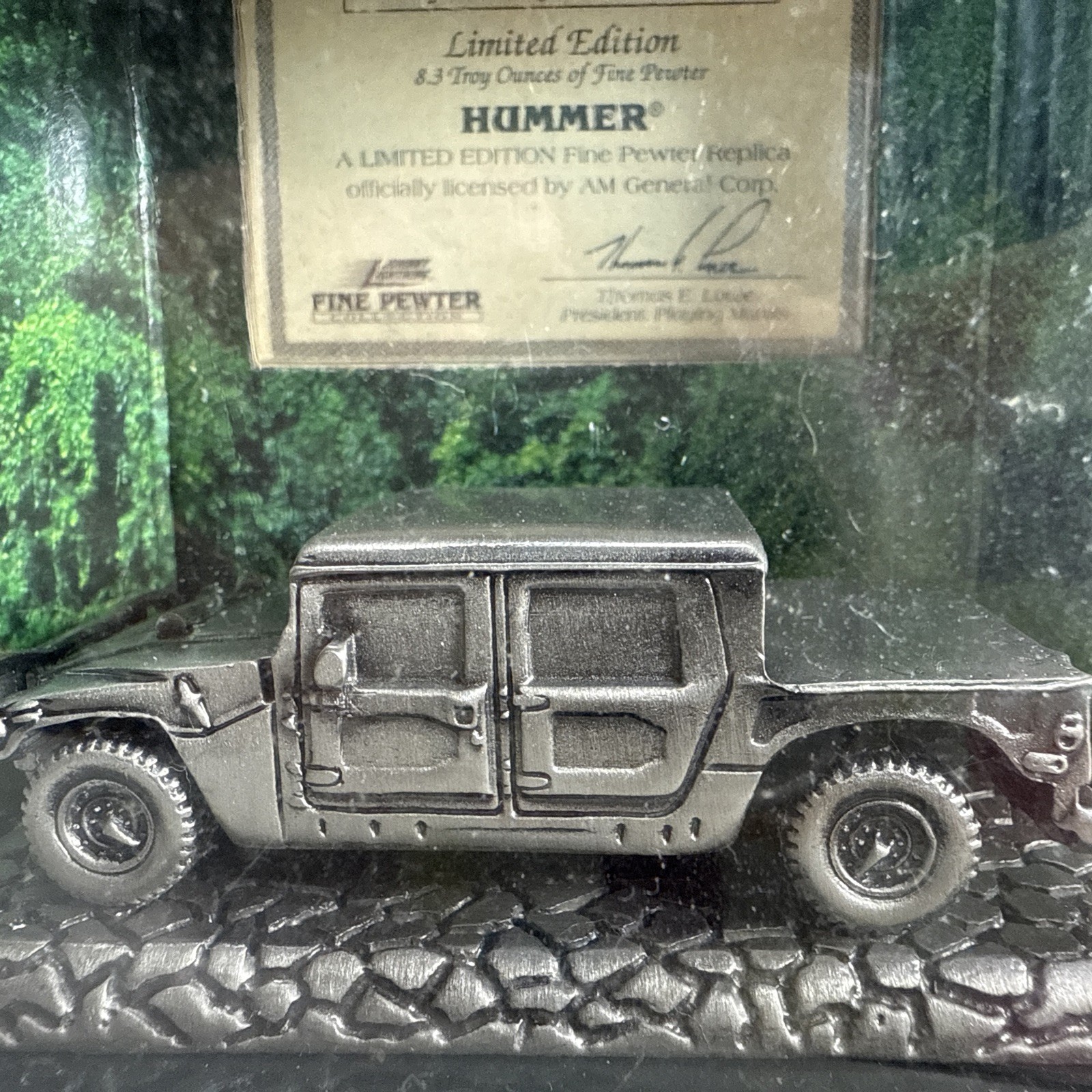 Johnny Lightning Hummer Fine Pewter Collection With Stand Certificate J24