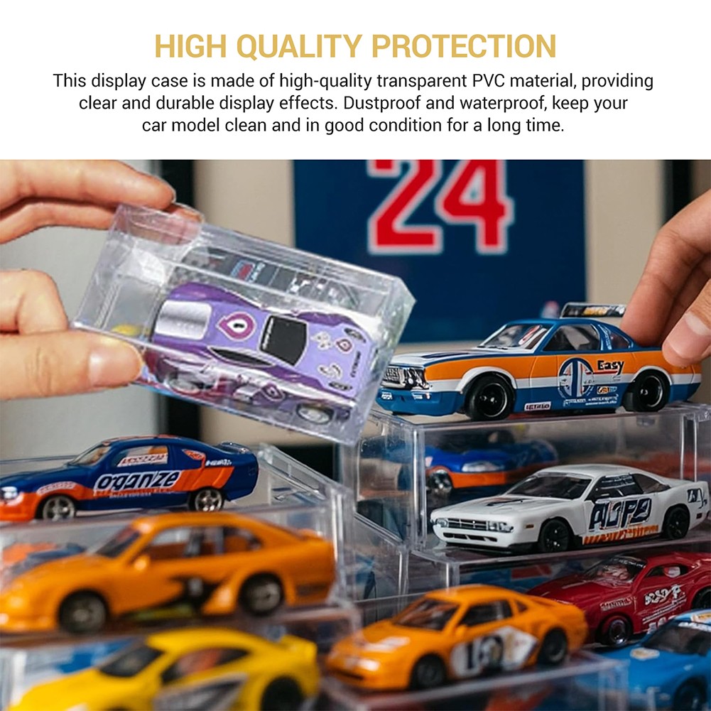 100-500x 1:64 Clear PET Display Box Case For Diecast Model Toy Car Protector