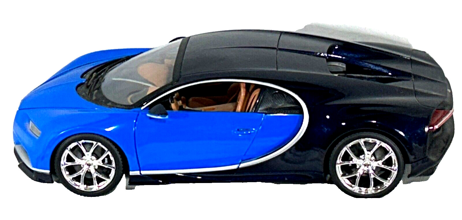 BURAGO 1:18 Scale Diecast Model Car Bugatti Chiron Blue/Black