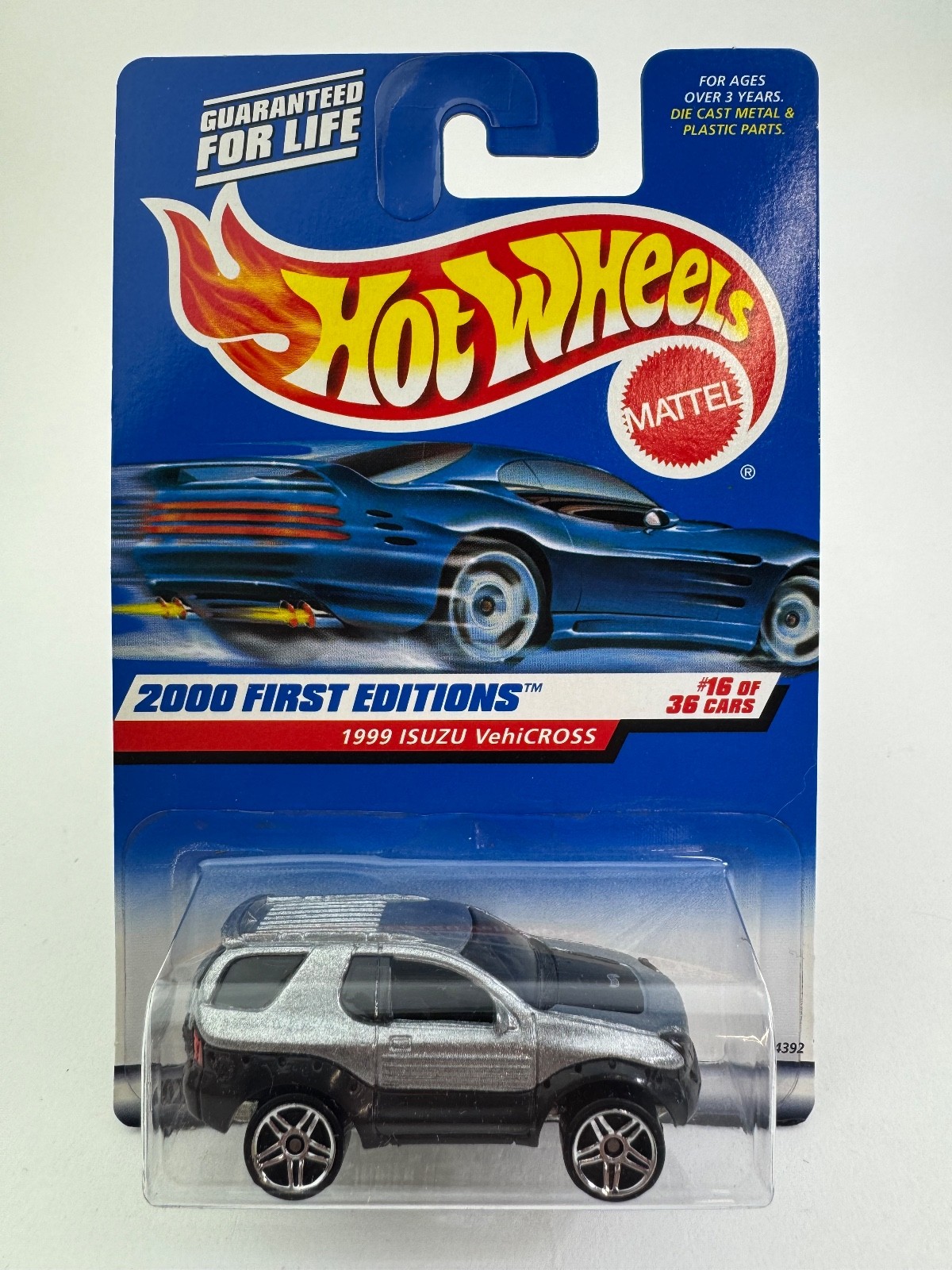 Hot Wheels 2000 First Editions 16/36 Silver 1999 Isuzu VehiCross