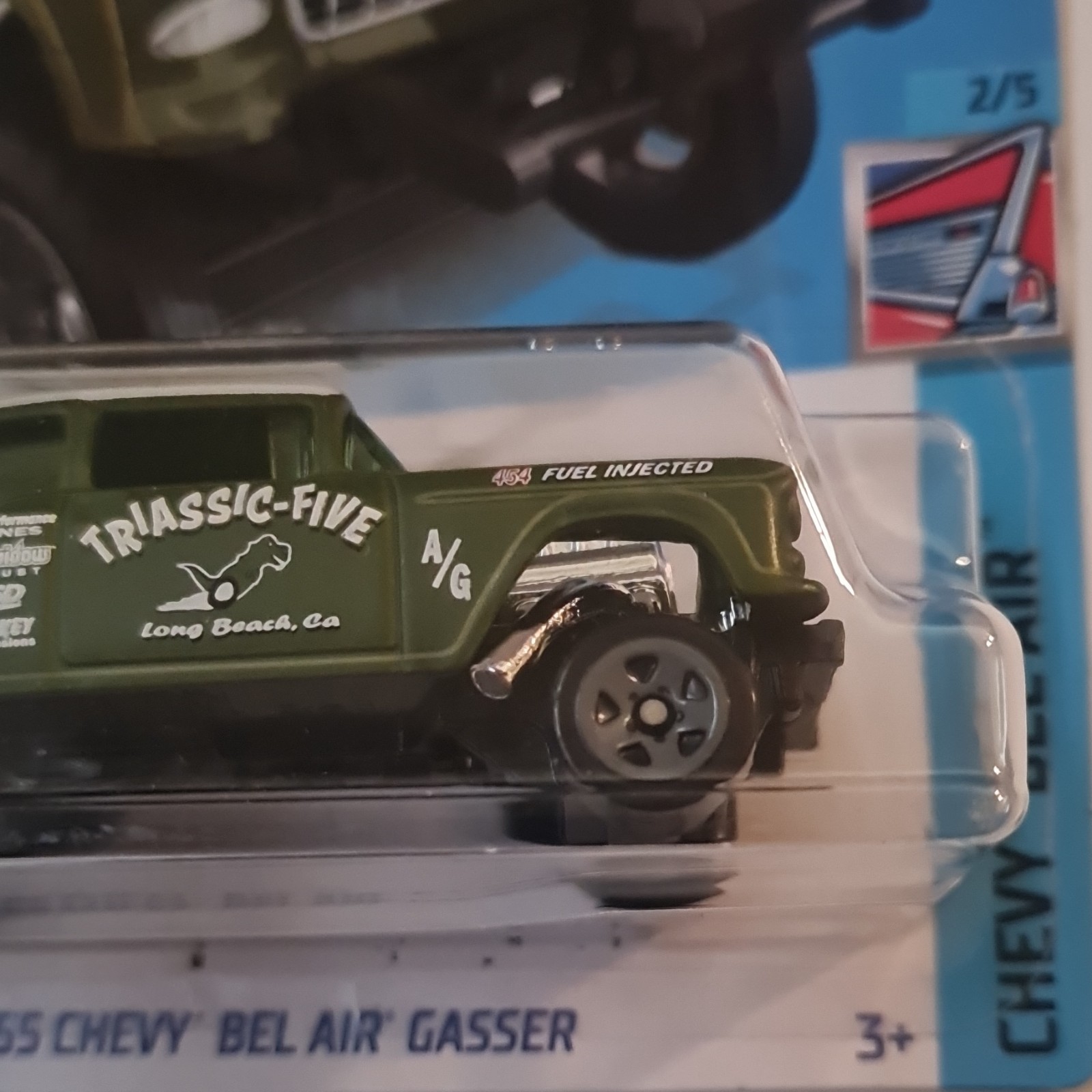 HOT WHEELS ‘55 Chevy Bel Air Gasser Comes with a free stand.