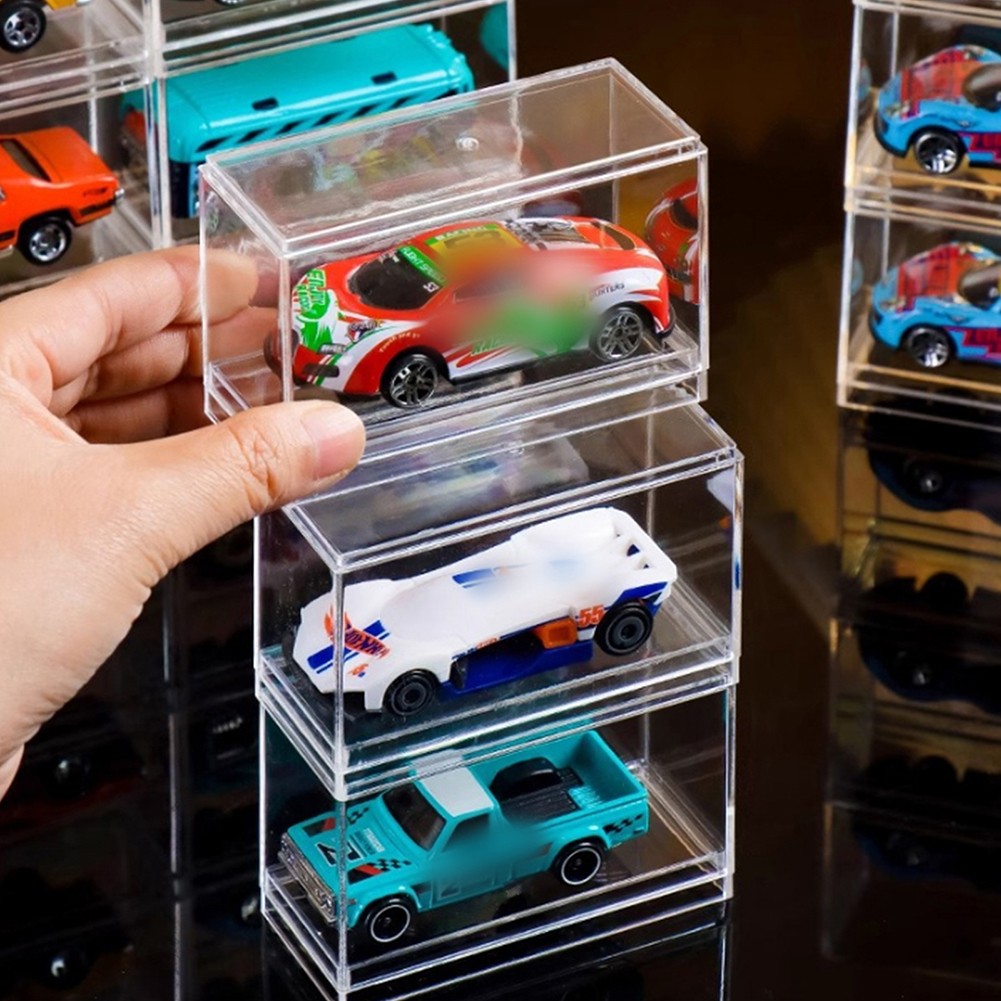 Acrylic Display Case Storage Box Organizer for Hot Wheels Model Car 1/64 Scale