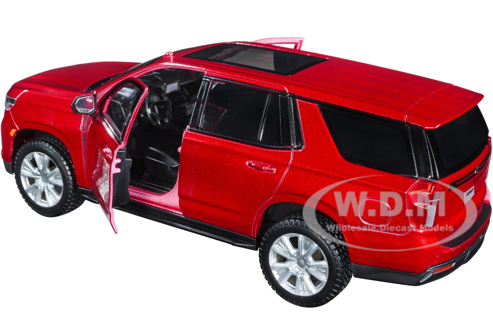2021 CHEVROLET TAHOE RED METALLIC 1/26 DIECAST MODEL CAR BY MAISTO 31533