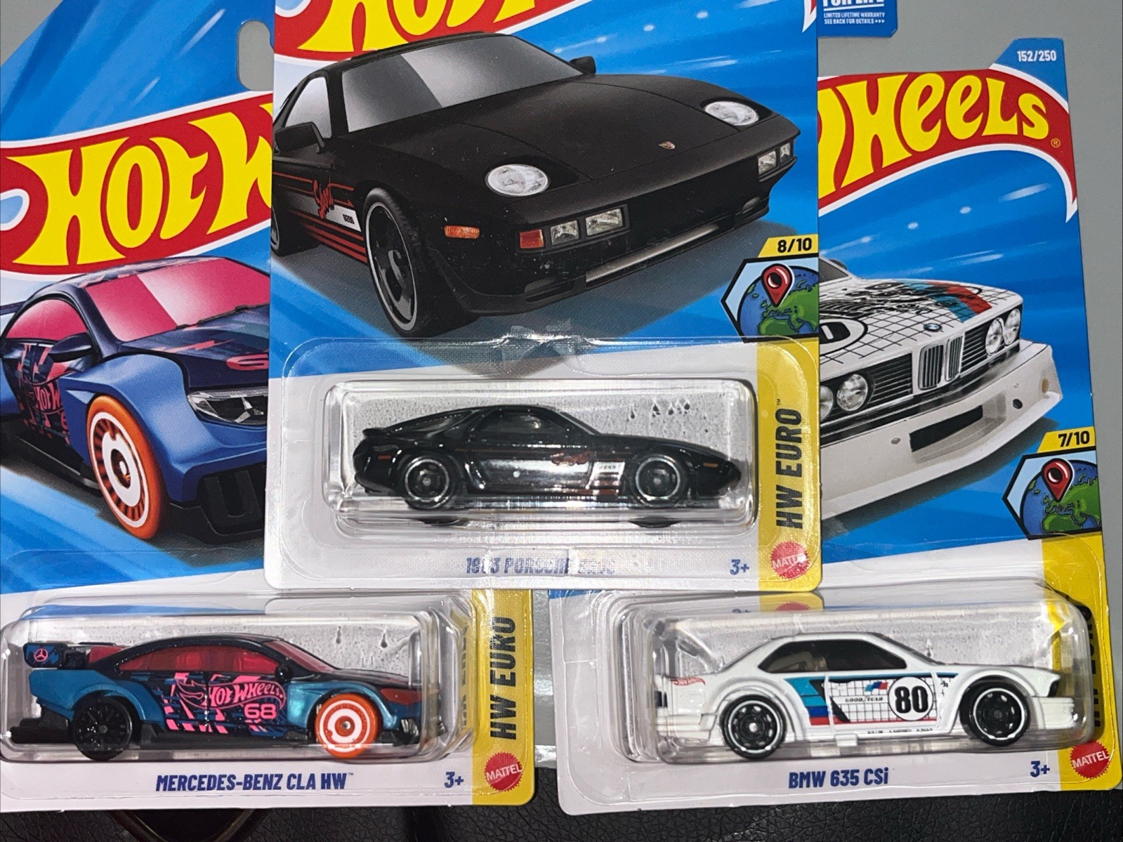 2026 Hot Wheels HW EURO Mercedes-Benz CLA HW | BMW 635 CSi | 1983 Porsche 928S