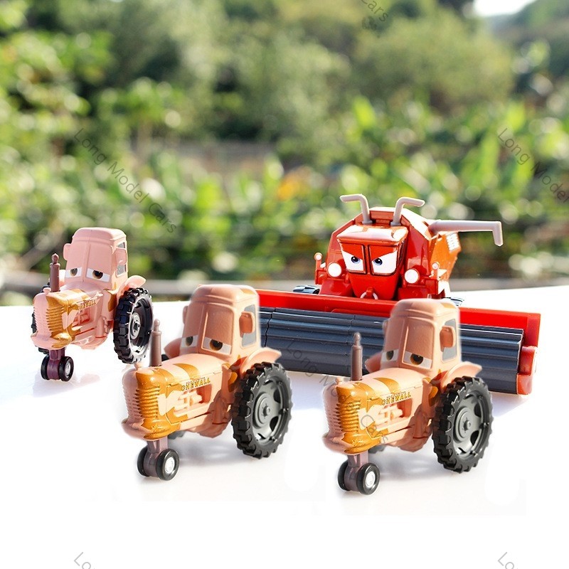1-4 Pcs Disney Cars Movie Female Tractors & Frank Harvester Mater Die-cast Gift