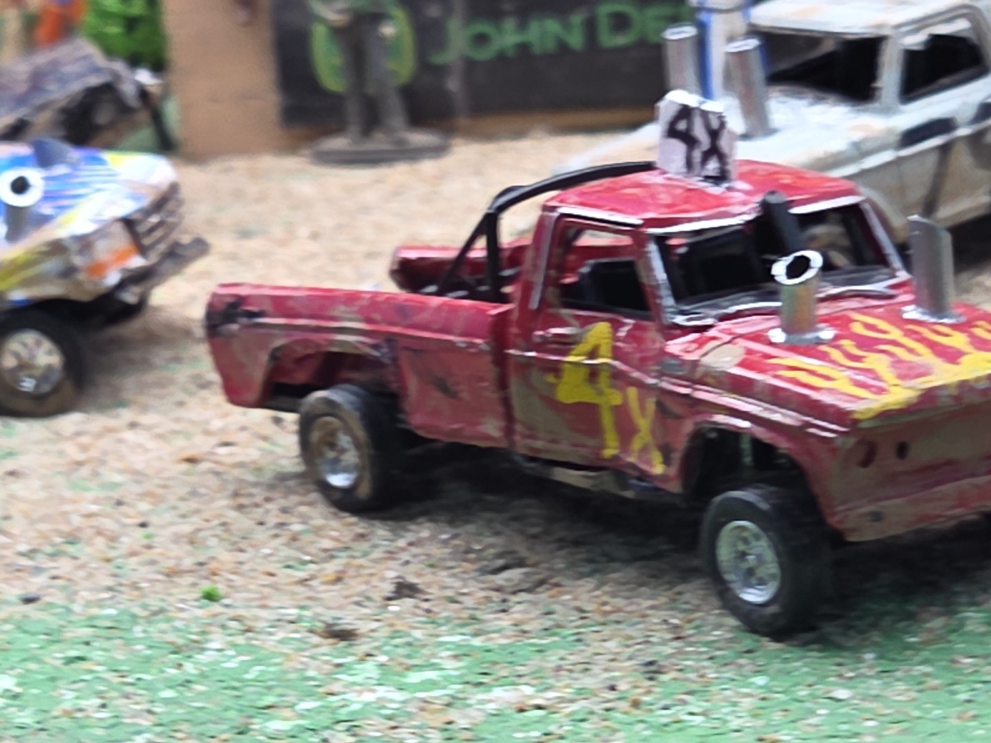 DEMO DERBY CUSTOM DEMOLITION Truck #4X 1979 FORD F150 1/64 Junk Yard RANGER XLT