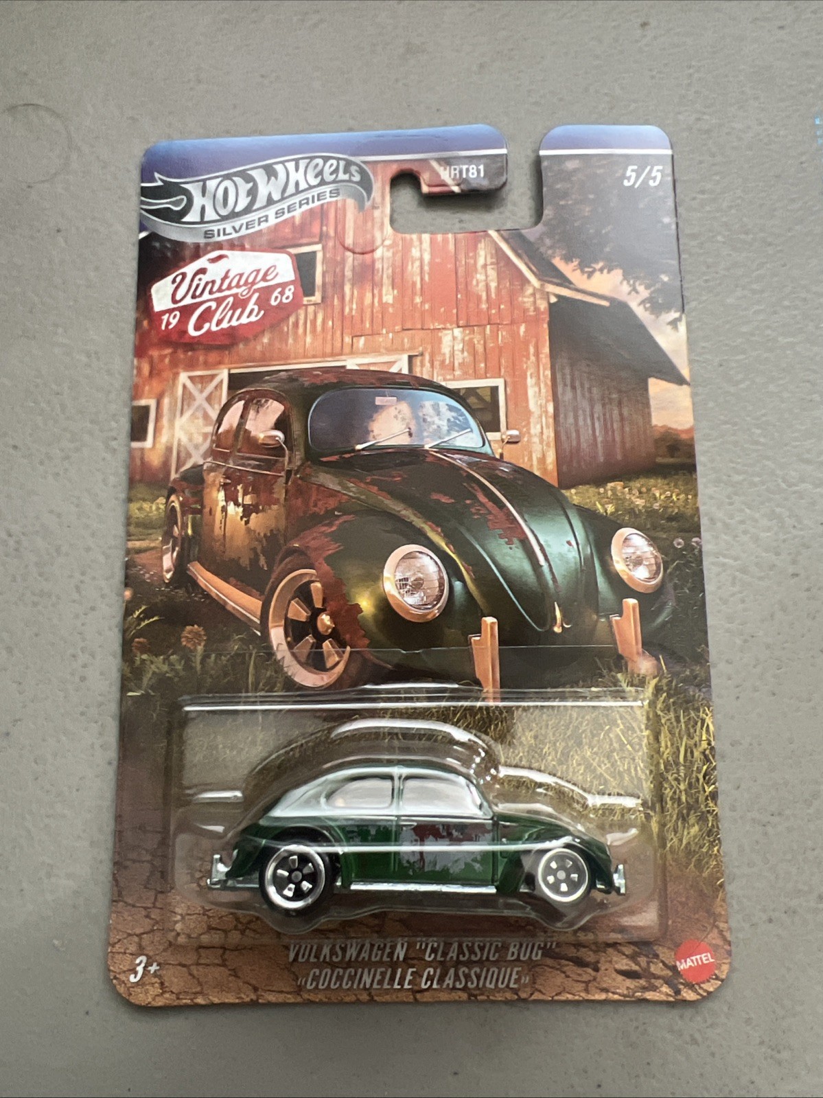 Hot Wheels Silver Series Vintage Club CHASE Volkswagen “Classic Bug” (Beetle)