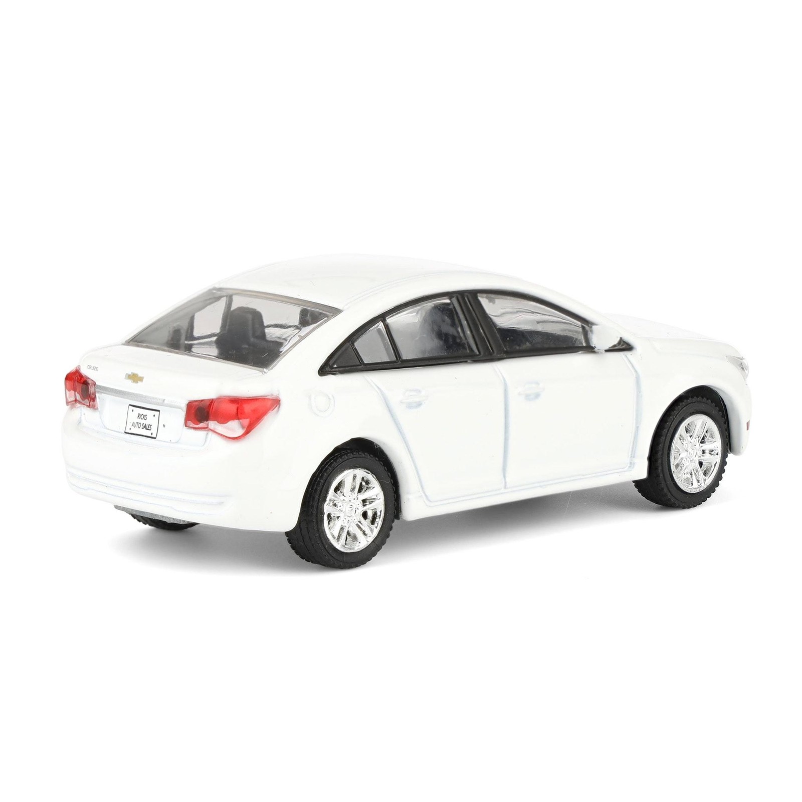 Greenlight 1/64 2013 Chevy Cruze, White, Rick’s Auto Sales LP Diecast Ex. 51622