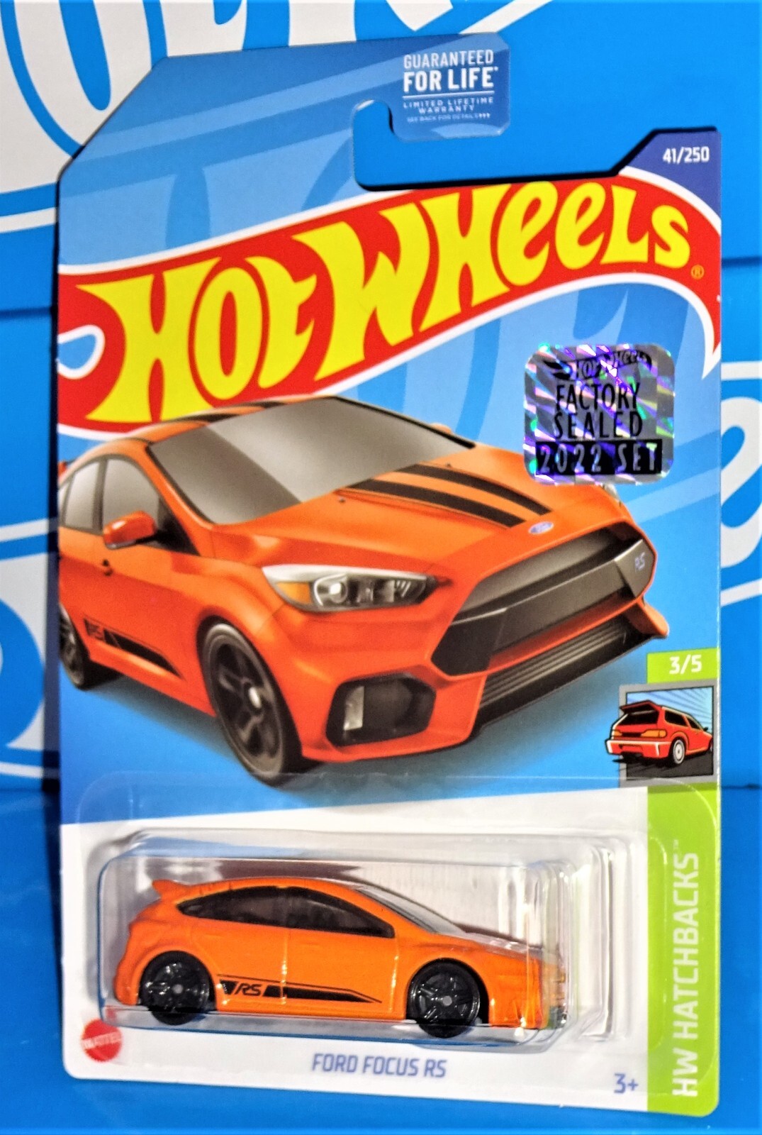 Hot Wheels Factory Set 2022 HW Hatchbacks Ford Focus RS Light Orange