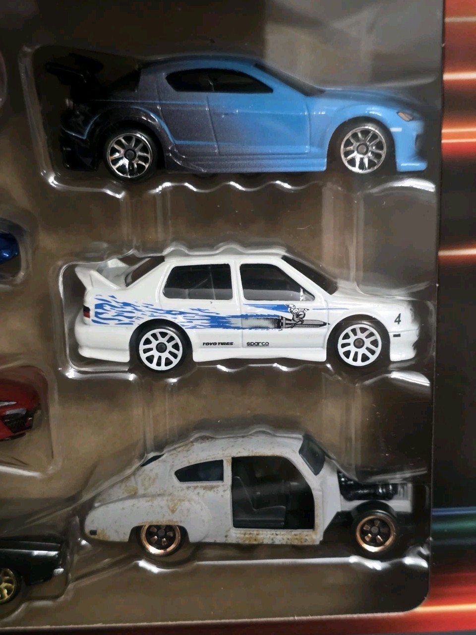 Hot Wheels Fast & Furious 10 Car Box Set Mazda Honda Ford Porsche Chevy Dodge