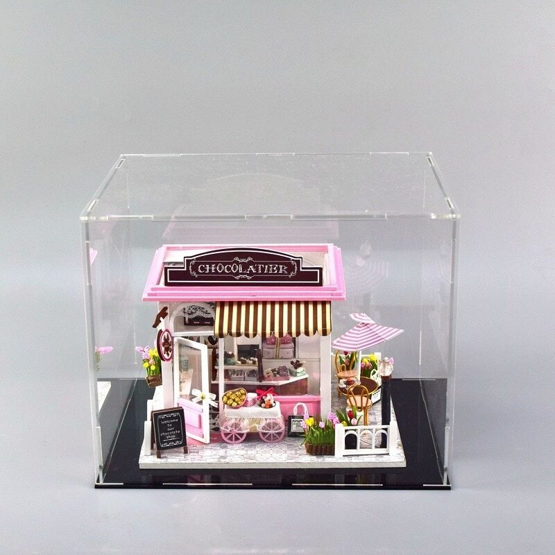Clear Acrylic Display Case Dustproof Showcase for Action Figure/Toy/collection