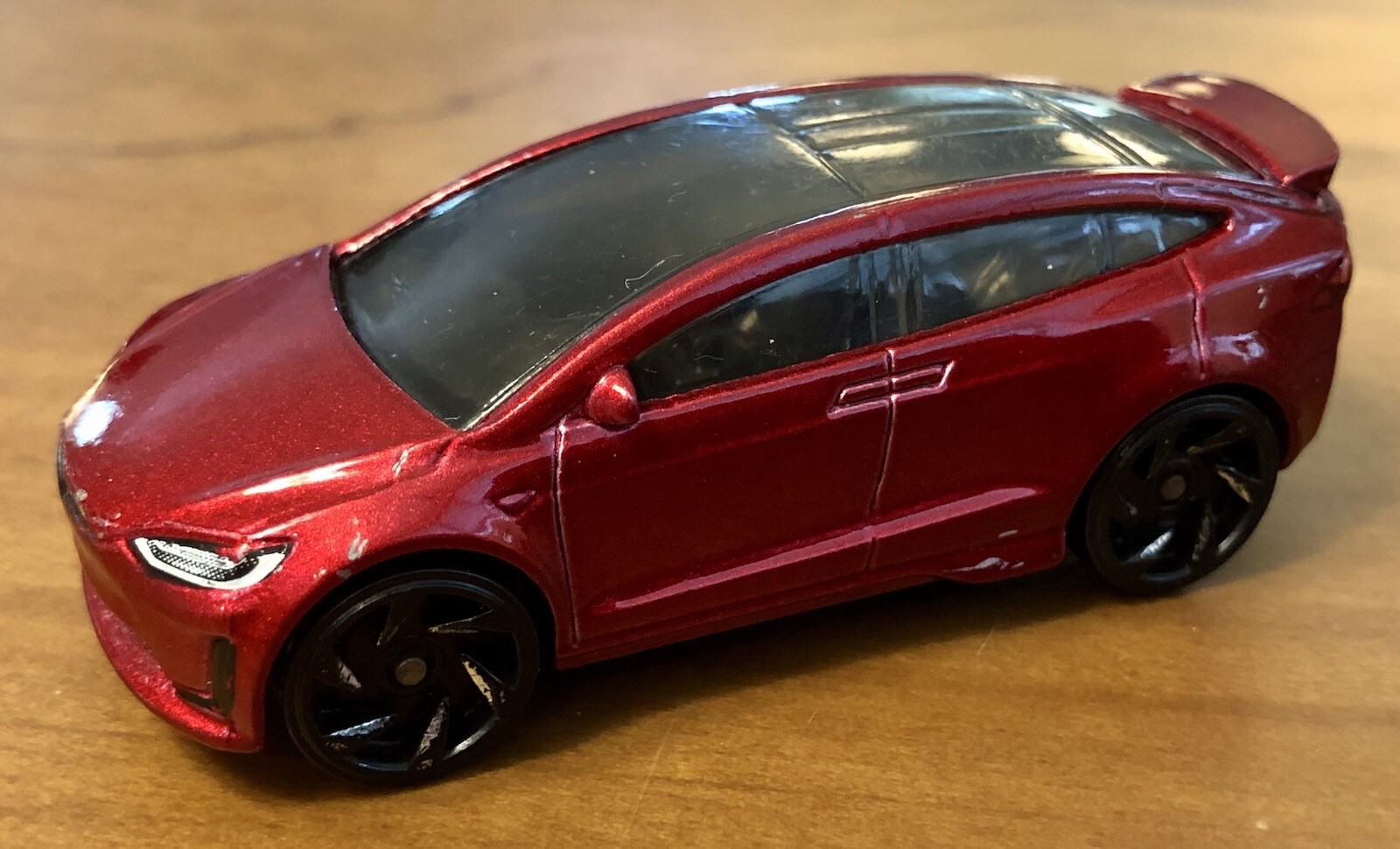 2016 Hot Wheels Tesla Model X Red DTX01 Diecast Toy Car 1:64 Mattel Elon Musk