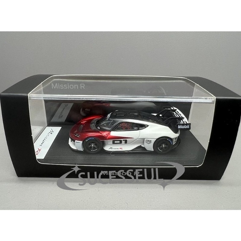 Red #1 Porsche Mission R Karium 1/64 Diecast Metal Collector Display