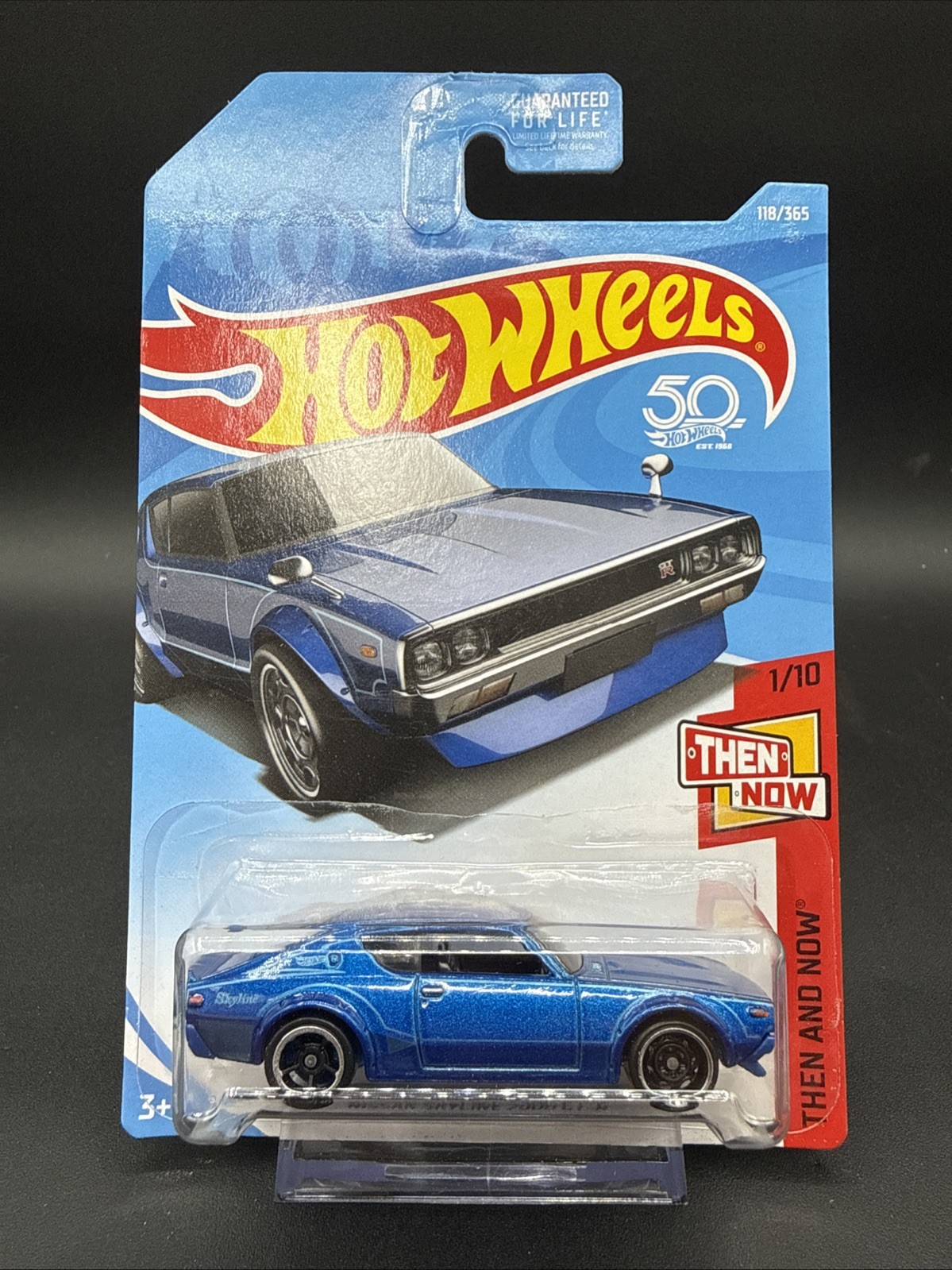 2017 Hot Wheels THEN AND NOW NISSAN SKYLINE 2000 GT R blue 1/10 very nice
