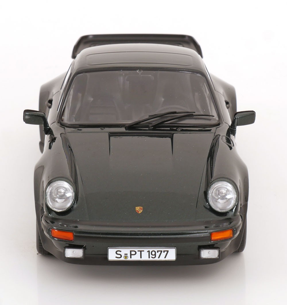 KK-Scale PORSCHE 911 (930) TURBO 3.3 DARK GREEN METALLIC 1/18 Diecast Model